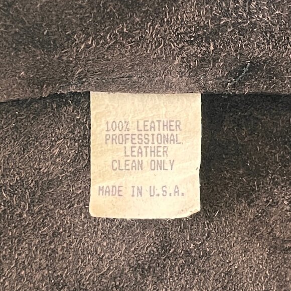 Vintage Dark Brown Fitted Leather Jacket Distressed Rare Buzz 18 Celeb Y… - Picture 14 of 17